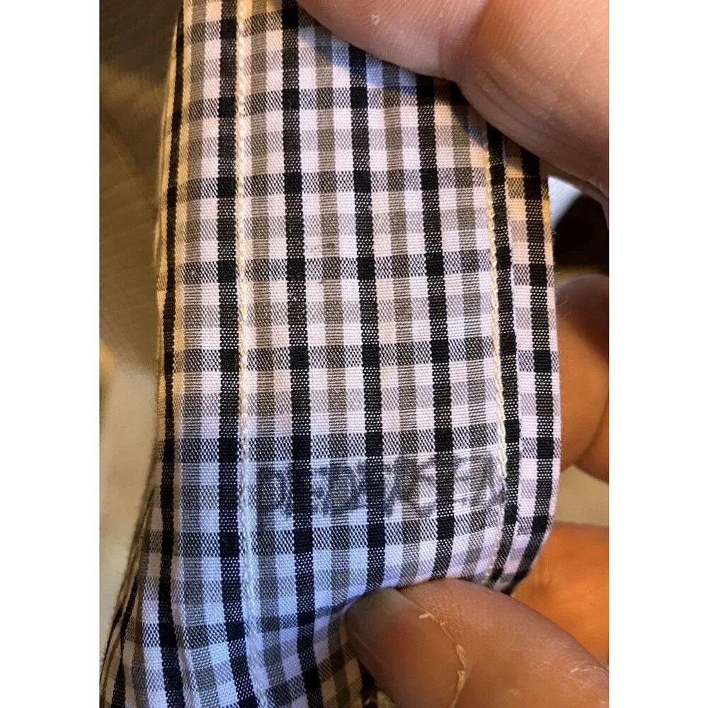 Vintage Polo‎ Ralph Lauren Andrew Checked Dress Shirt Men's 17 34/35 EUC